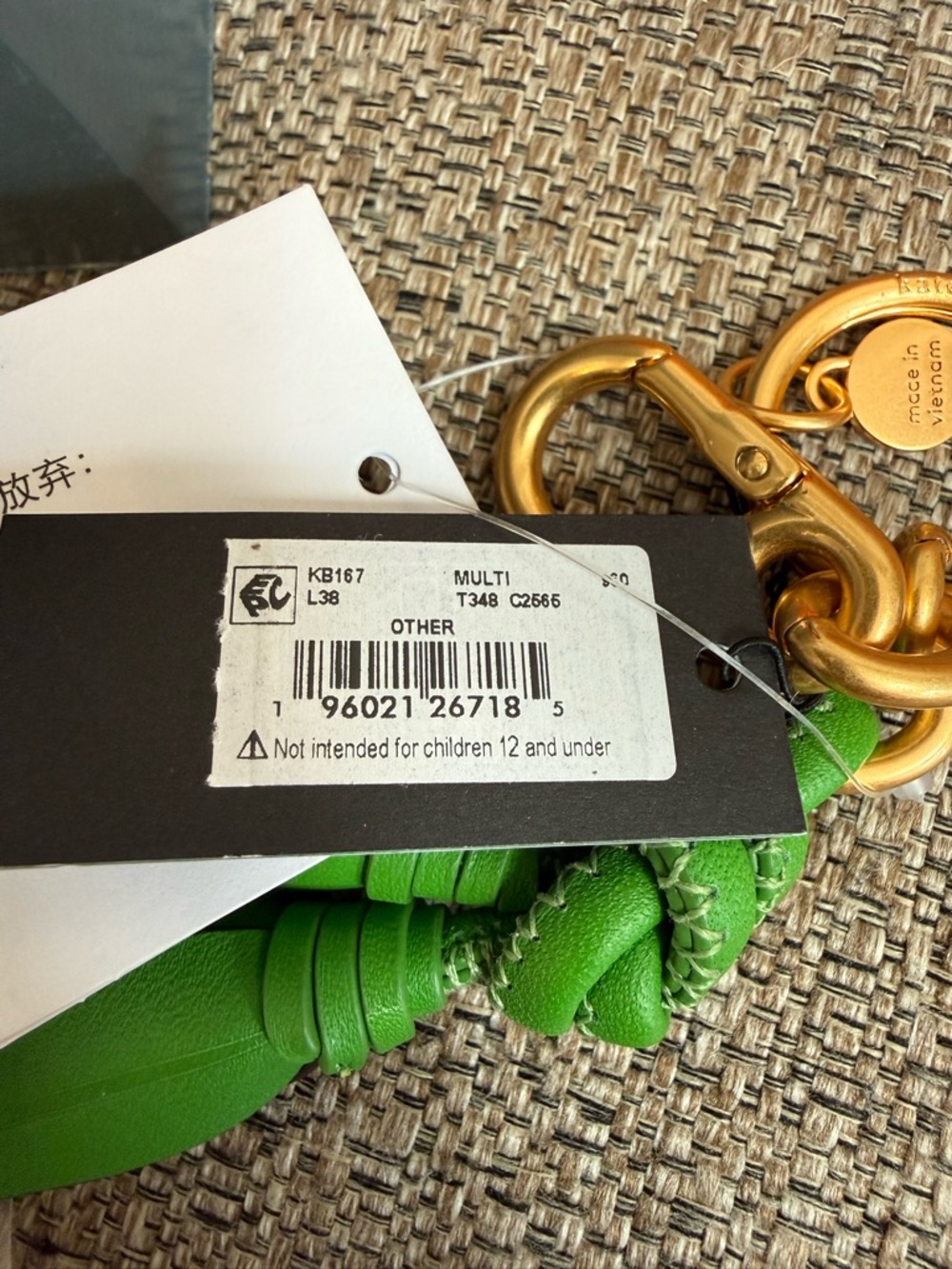 NWT Kate Spade New York leather tulip key fob / bag charm - Picture 7 of 7